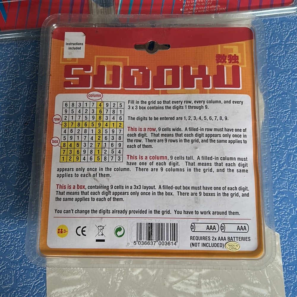 LOT 3 Vintage 1994 Tiger Electronics Games Sudoku Caesar Palace Black Ja… - Picture 3 of 9